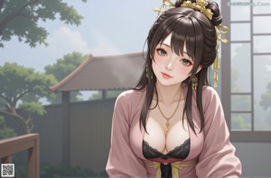 A woman in a kimono is posing for a picture.